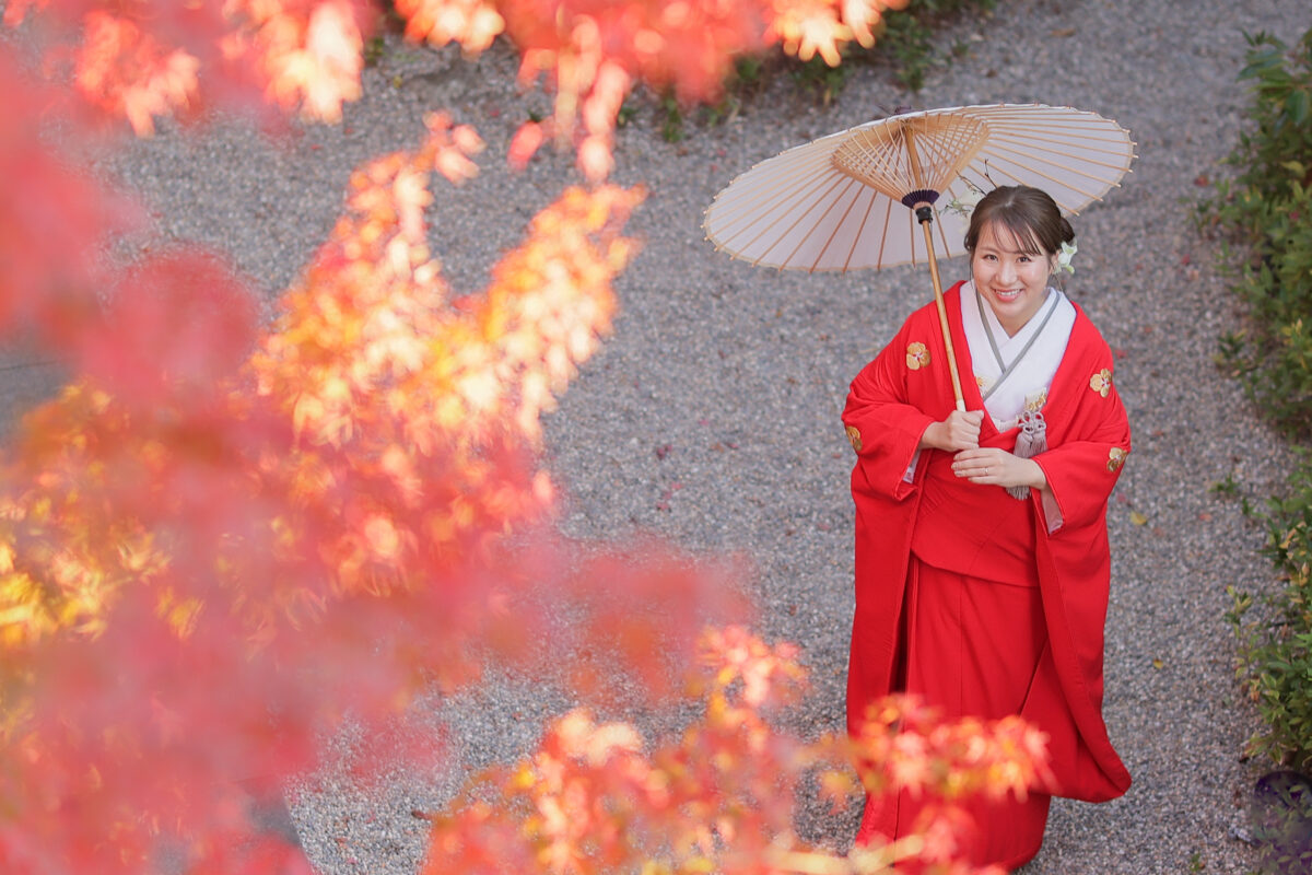 紅葉シーズンの結婚式