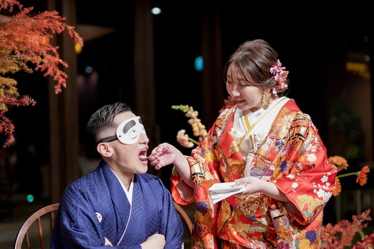 〈冬婚〉和装×紅葉 みんなで楽しむ結婚式の12枚目写真