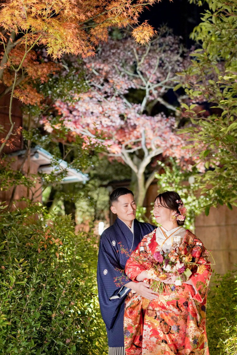 〈冬婚〉和装×紅葉 みんなで楽しむ結婚式の15枚目写真