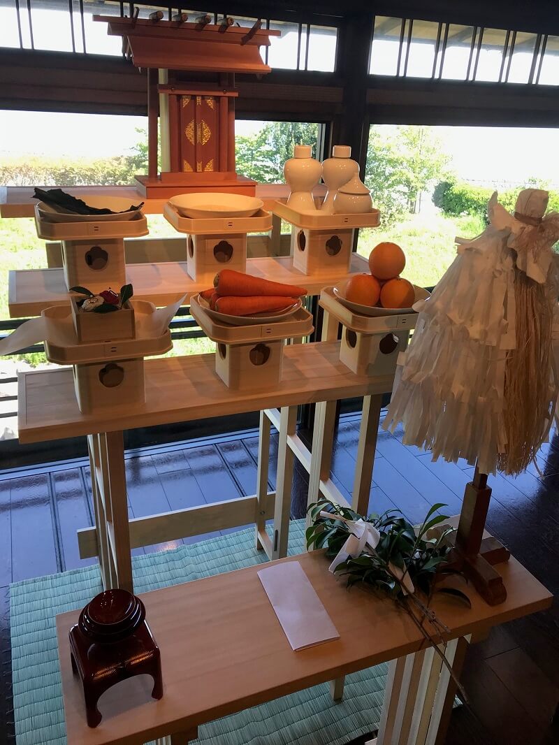 フナツヤ館内での神前式